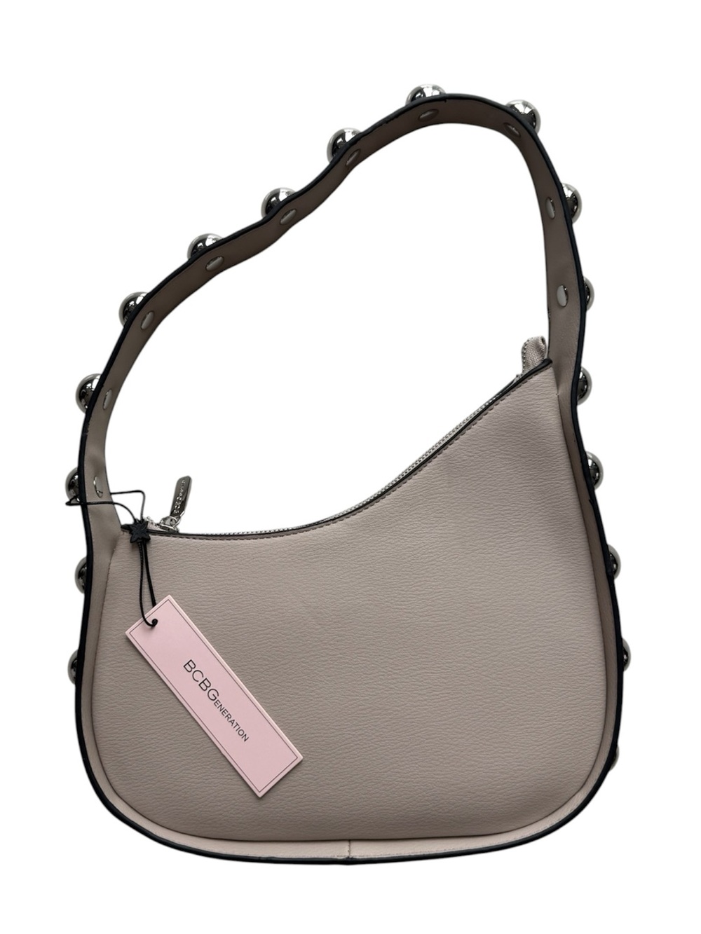 NWT BCBG Studded Shoulder Bag Stone